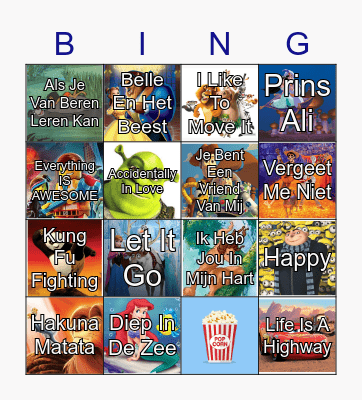 Film Muziek Bingo Card