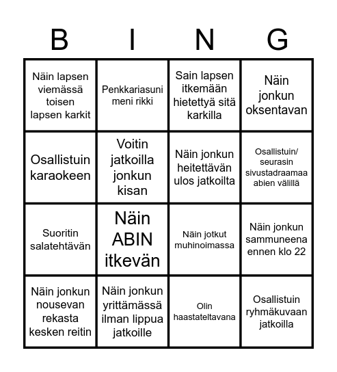 ABI-bingo Card