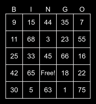 Haikal Ganteng Bingo Card