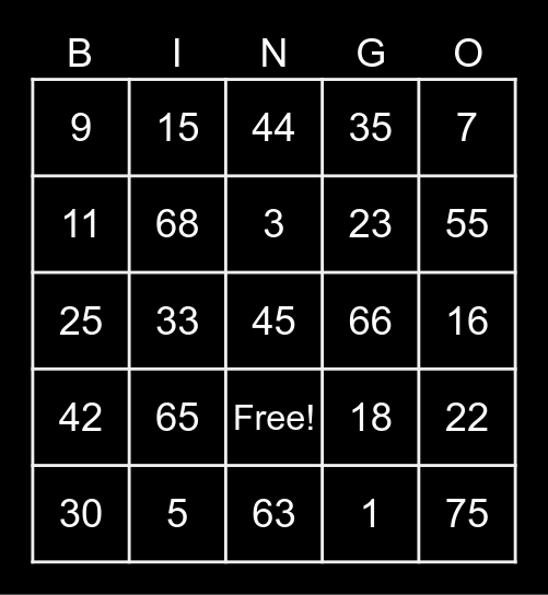 Haikal Ganteng Bingo Card