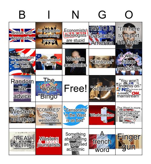 Mr. Murphy's Political Economy Class Bingo Card