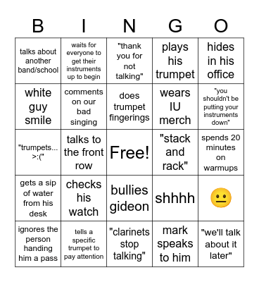 freeman Bingo Card
