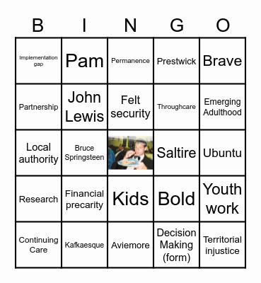 Kenny McGhee Bingo Card