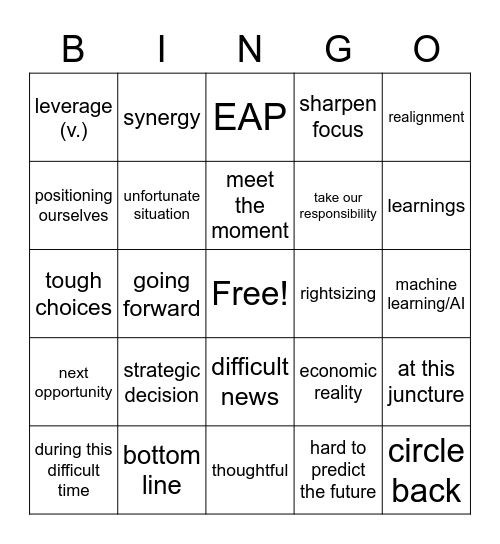 Hall Bingo Card