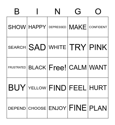 ASL 1 - Unit 4 Review Bingo Card