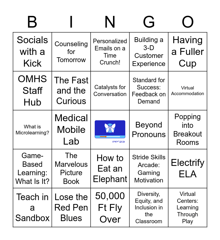 PP23 Session Bingo Card