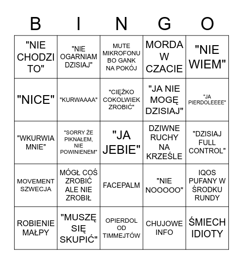 KEPS DAILY MITOMAN Bingo Card