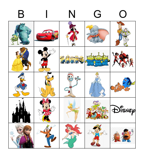 Disney Bingo Card