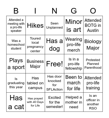 Rattlers For Life - Spring 2023 Bingo Card