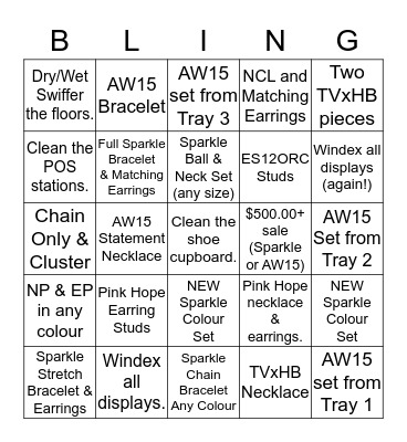Midtown December Bling-O! Bingo Card