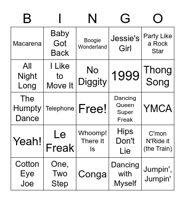 round 2: Party Time Bingo Card