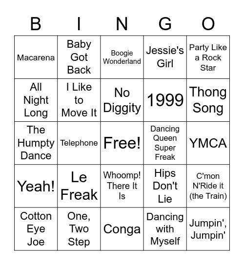 round 2: Party Time Bingo Card