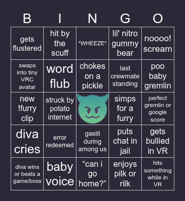Divasnaxx's 1 Year Debut Anniversary Bingo Card