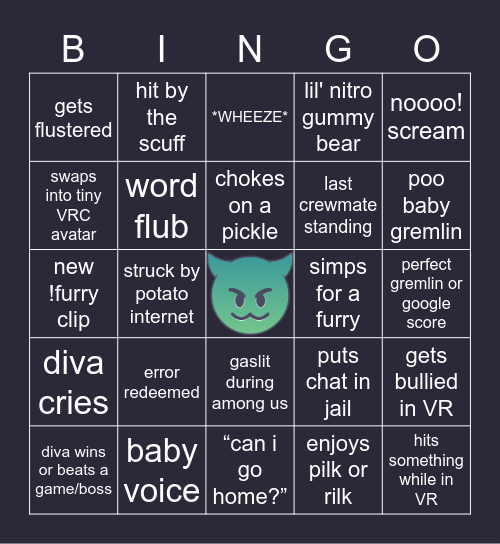 Divasnaxx's 1 Year Debut Anniversary Bingo Card