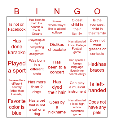 Mingle Bingo- SVOY 2023 Bingo Card