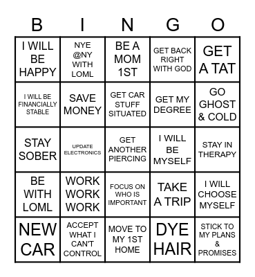 2023 GOALS Bingo Card