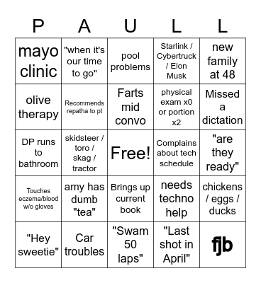 DP BINGO Card