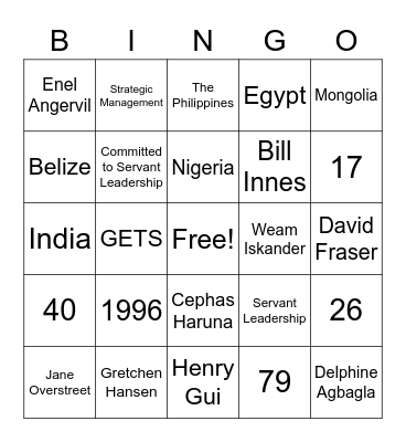 DAI Bingo Card