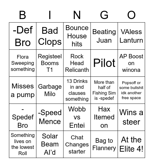 Emerald Kaizo 1 Death = Reset For Prouty Bingo Card