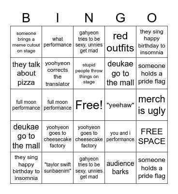 deukae in usa 2023 Bingo Card