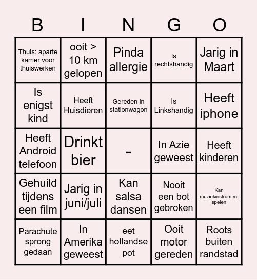 Retrospective Bingo Card