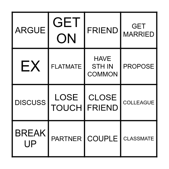 Untitled Bingo Card Untitled bingo card
