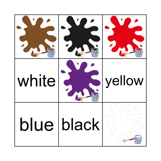 Bingo - colors Bingo Card