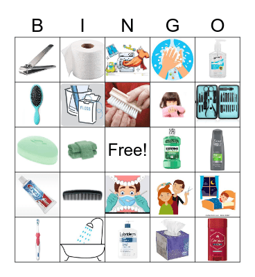 Personal Hygiene Bingo Card