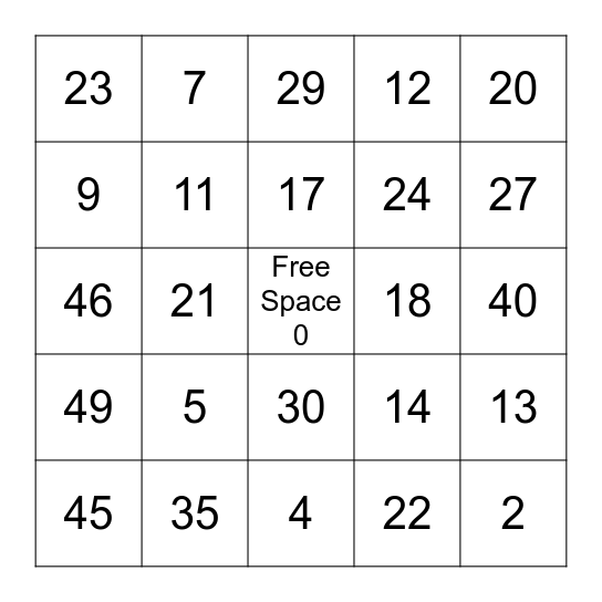 Plave Value Bingo Card