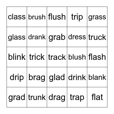 L and R Blend Bingo! Bingo Card