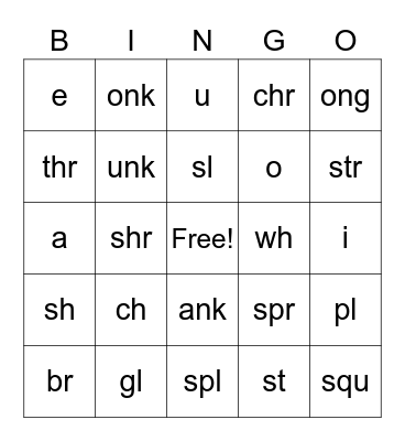 OG PLUS (#37) Bingo Card