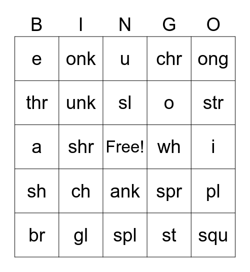 OG PLUS (#37) Bingo Card