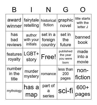 Library Bingo Game Bingo Card
