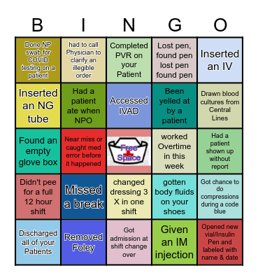 Nursing Bingo Card