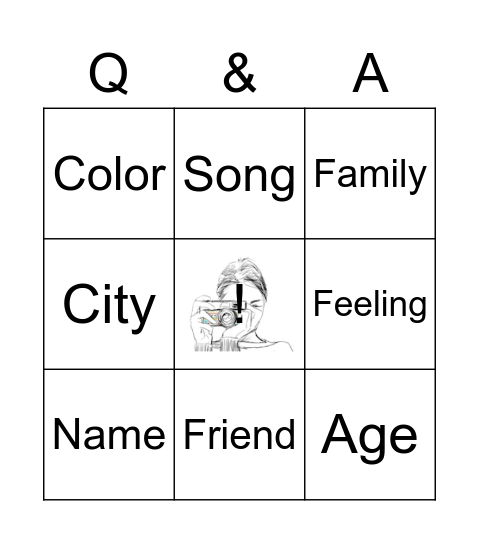 Questions and Answers! Bingo Card