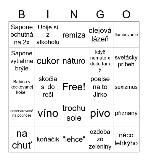 Babica v Sapik Bingo Card