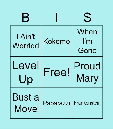Music Bingo Card