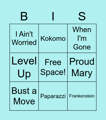 Music Bingo Card
