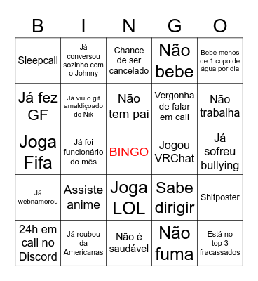 Bingo da Babi Bingo Card