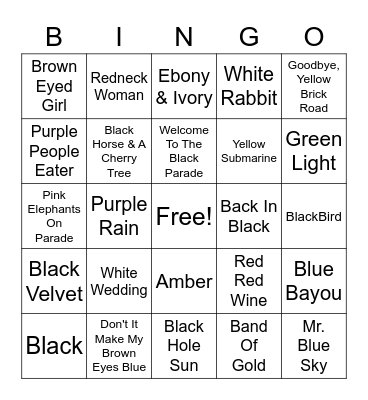 Colors Bingo (2) Bingo Card