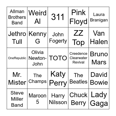 Game 2 Bingo Card