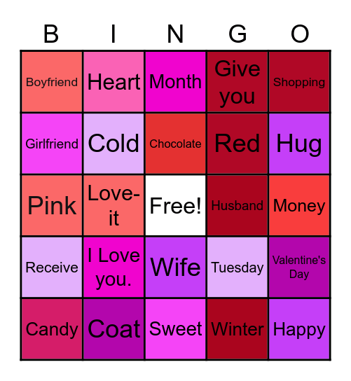 ASL February Bingo Card