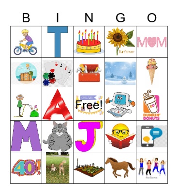 Birthdays Bingo Card