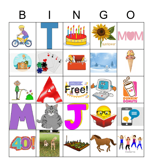 Birthdays Bingo Card