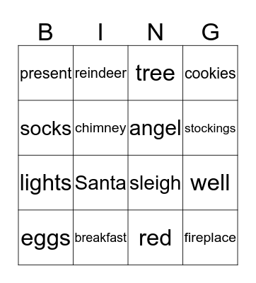 Minerva Louise on Christmas Eve Bingo Card