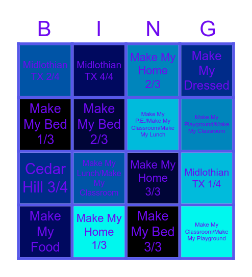 Telling Time Bingo! Bingo Card