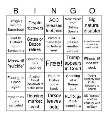 2023 Gaymers Bingo Card