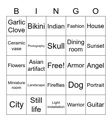 Phoenix Art Museum Bingo Card