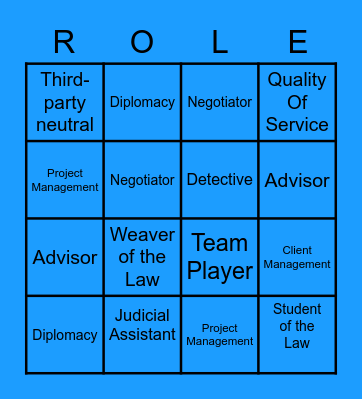 Roles of a Lawyer Bingo Card