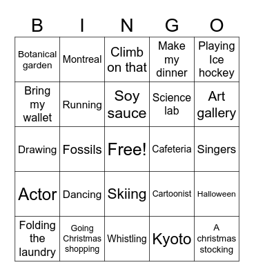 C3 Lesson 15 Book D Bingo Card